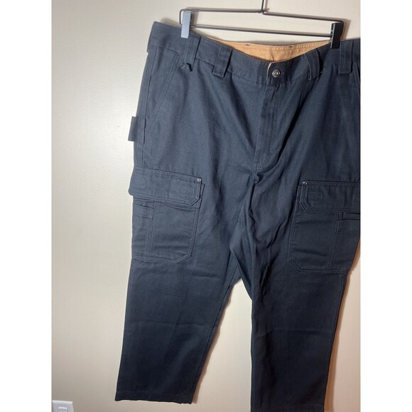 Duluth Trading Co Pants Men's 42 X 30 Black Cargo Relaxed Fit Canvas Work Pants - Picture 5 of 9